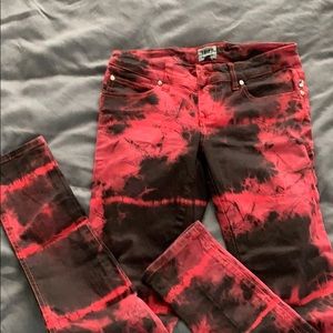 Super funky tie dye skinny jeans